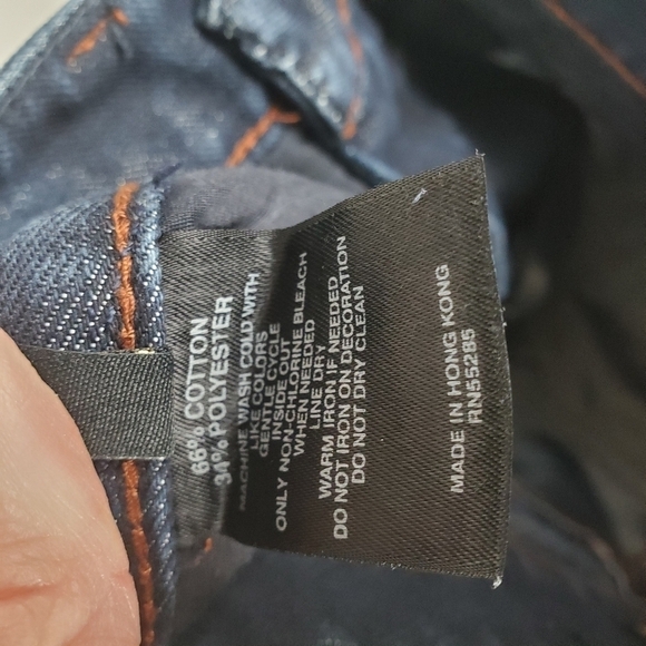 Express Jeans 12 Stella Bootleg Vintage Denim Metallic Sheen Embroidered Bootcut - Picture 5 of 12